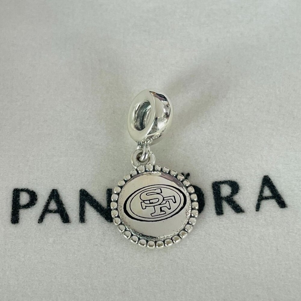 Pandora San Francisco Giants Pandora Baseball Charm S925 Sterling Silver
